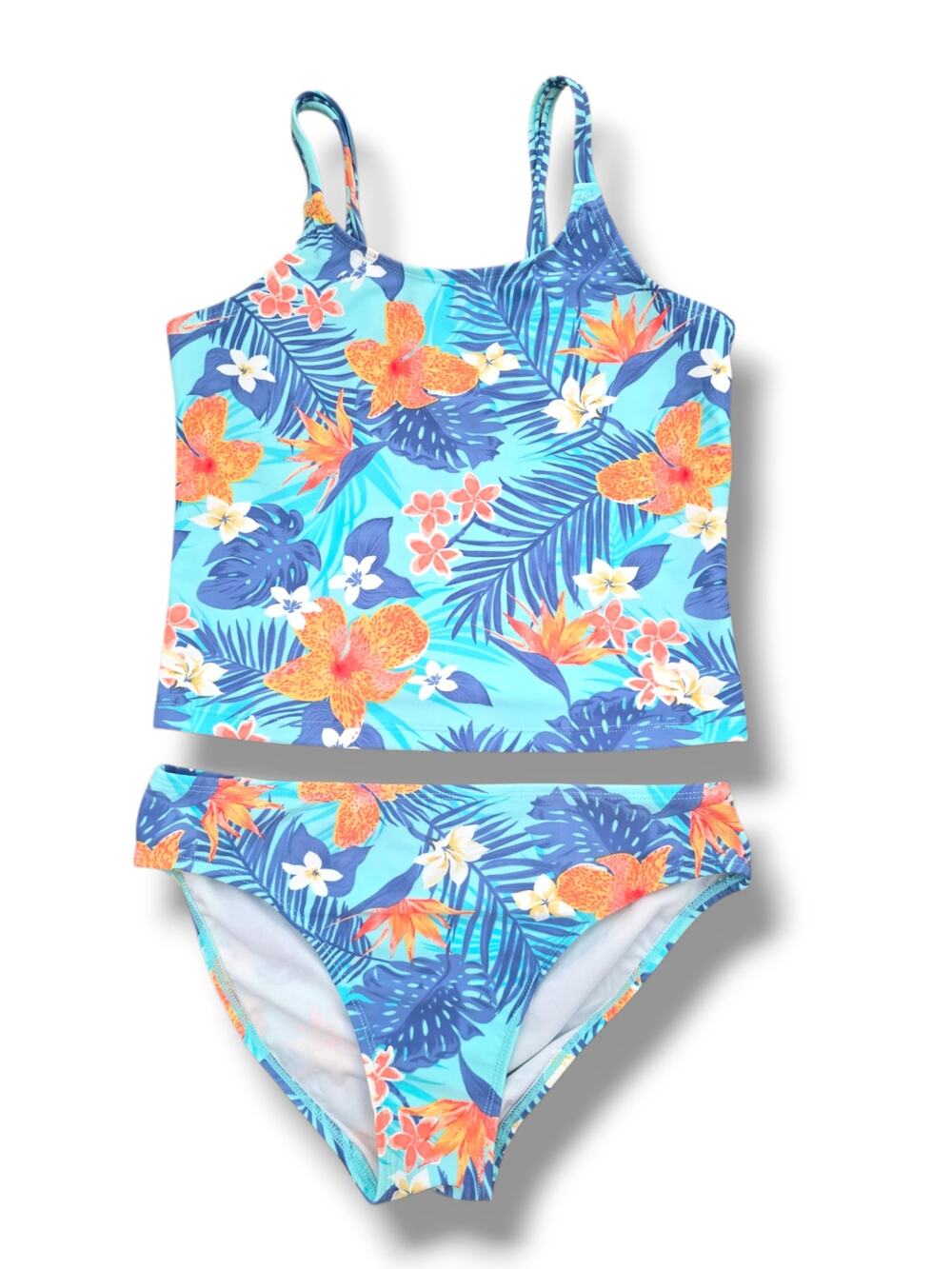 The Children's Place Girls 2-Piece Tankini Swimsuit Size XL 14 Tropical Floral